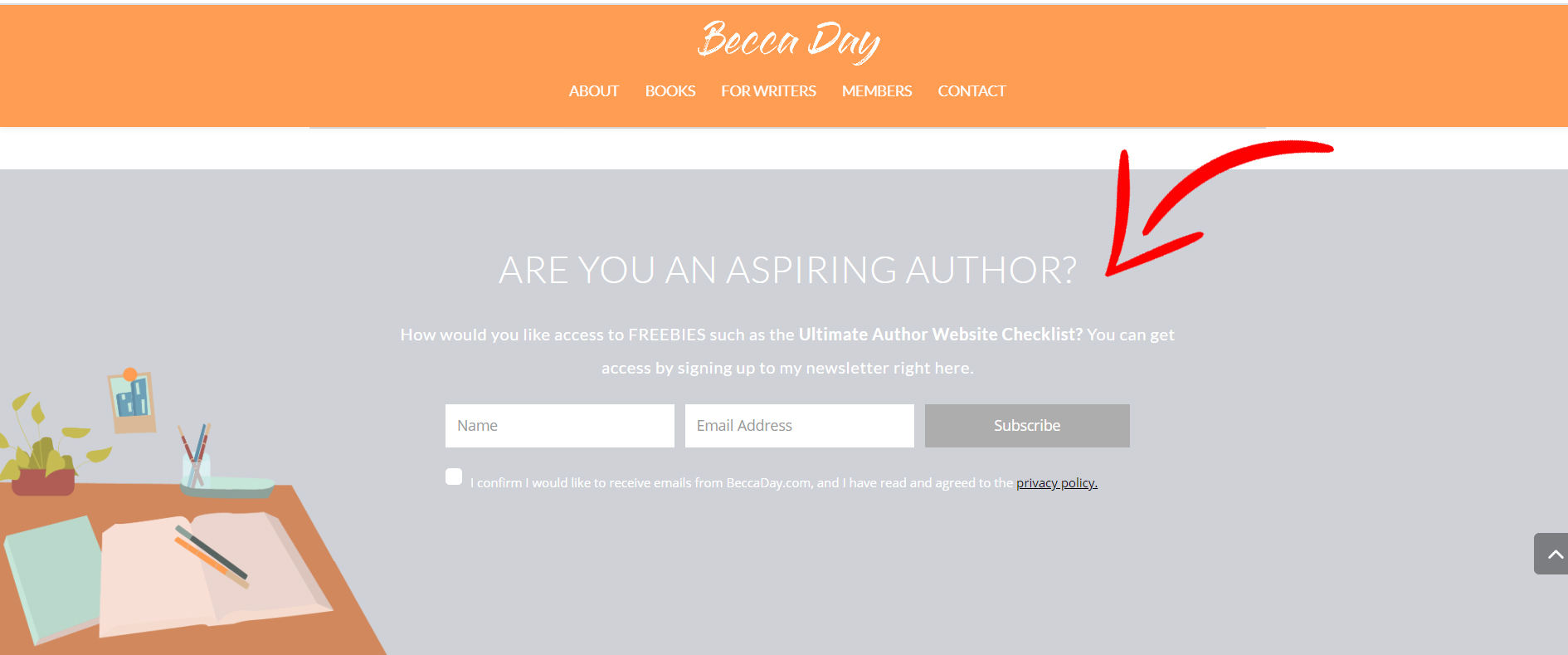 how to set up your author newsletter