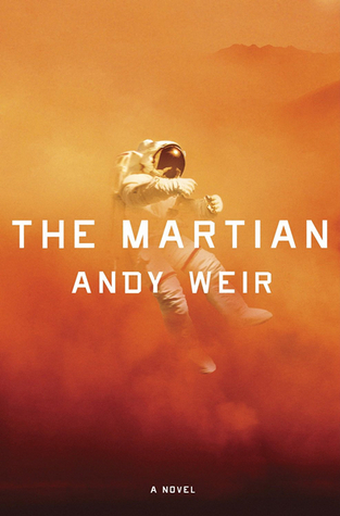 The Martian by Andy Weir book cover which shows an astronaut on Mars